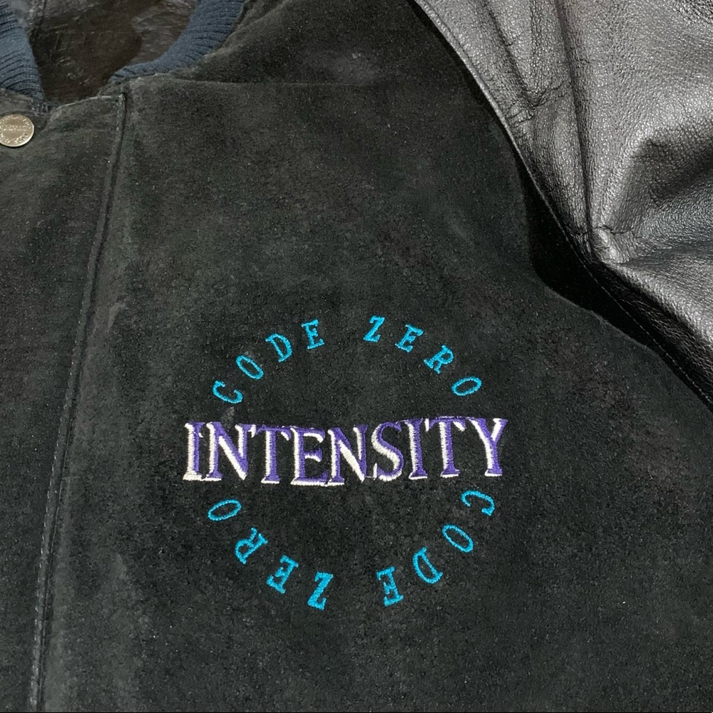 Code Zero Intensity Zip Up Leather Suede Jacket - image 3
